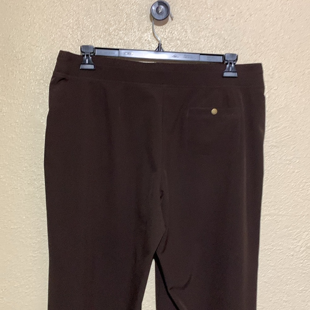 Zenergy Pants Size 2 L Brown Light Weight Pockets Pull On Pockets Polyester - Picture 11 of 14